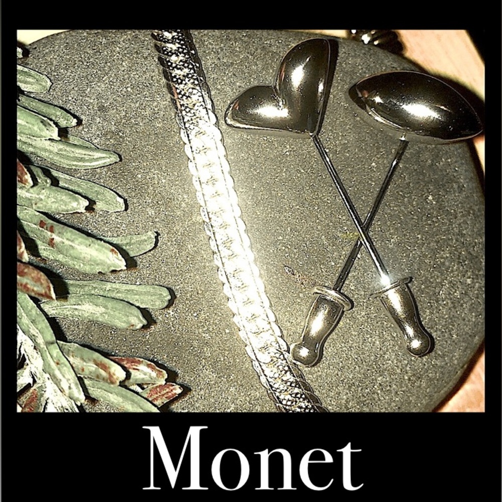 Monet vintage bundle with bracelet & 2 hat pins